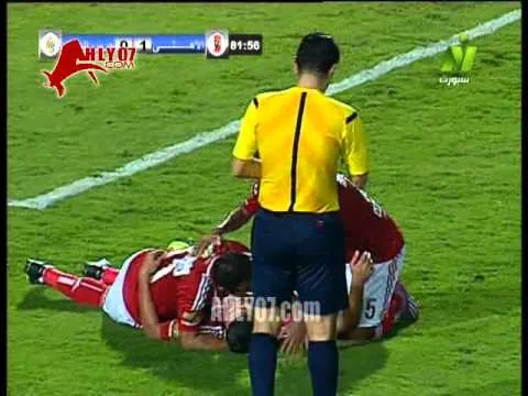 هدف الأهلي الثاني في حرس الحدود مقابل 0 أحرزه وليد سليمان