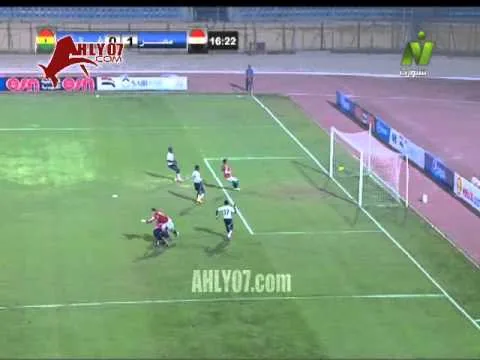 هدف منتخب مصر الأوليمبي الأول في غانا مقابل 0 أحرزه رمضان صبحي 