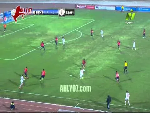 هدف الزمالك الأول في النصر مقابل 0 احرزه باسم مرسي 