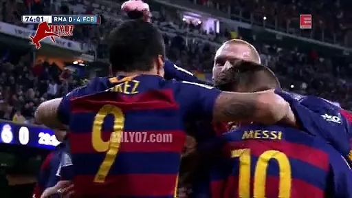 هدف برشلونة الرابع في ريال مدريد مقابل 0 الدوري الاسباني 21 نوفمبر 2015