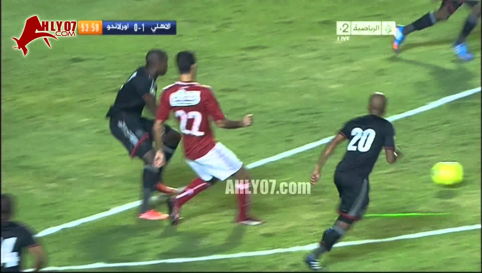 هدف الأهلي الأول في أورلاندو بايرتس مقابل 0 تريكة اياب نهائي افريقيا 10 نوفمبر 2013