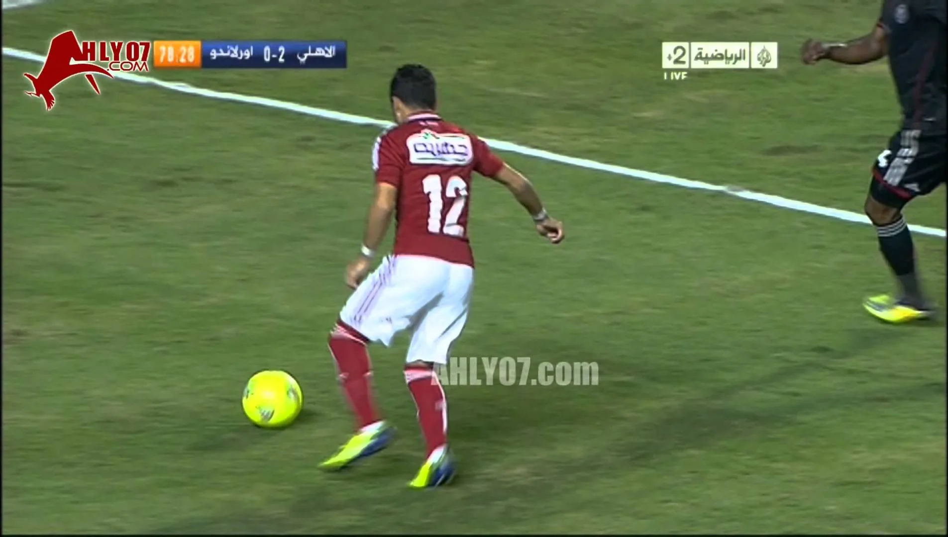 هدف الأهلي الثاني  في أورلاندو بايرتس مقابل 0 عبد الظاهر اياب نهائي افريقيا 10 نوفمبر 2013