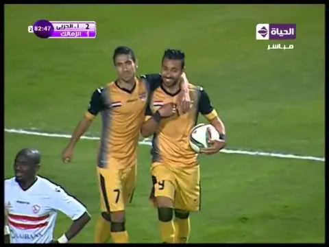 هدف الانتاج الحربي الثالث في الزمالك مقابل 1 الدوري