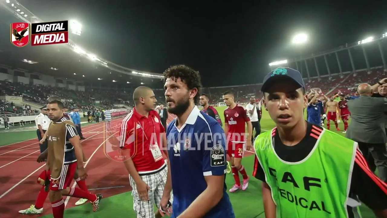 شاهد من أرض الملعب فرحة لاعبو الأهلي مع الجماهير بعد الفوز على الوداد المغربي في ابطال افريقيا 27 يوليو 2016