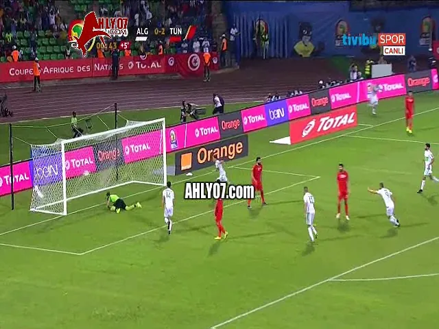 هدف الجزائر الوحيد في تونس مقابل 2 امم افريقيا 2017