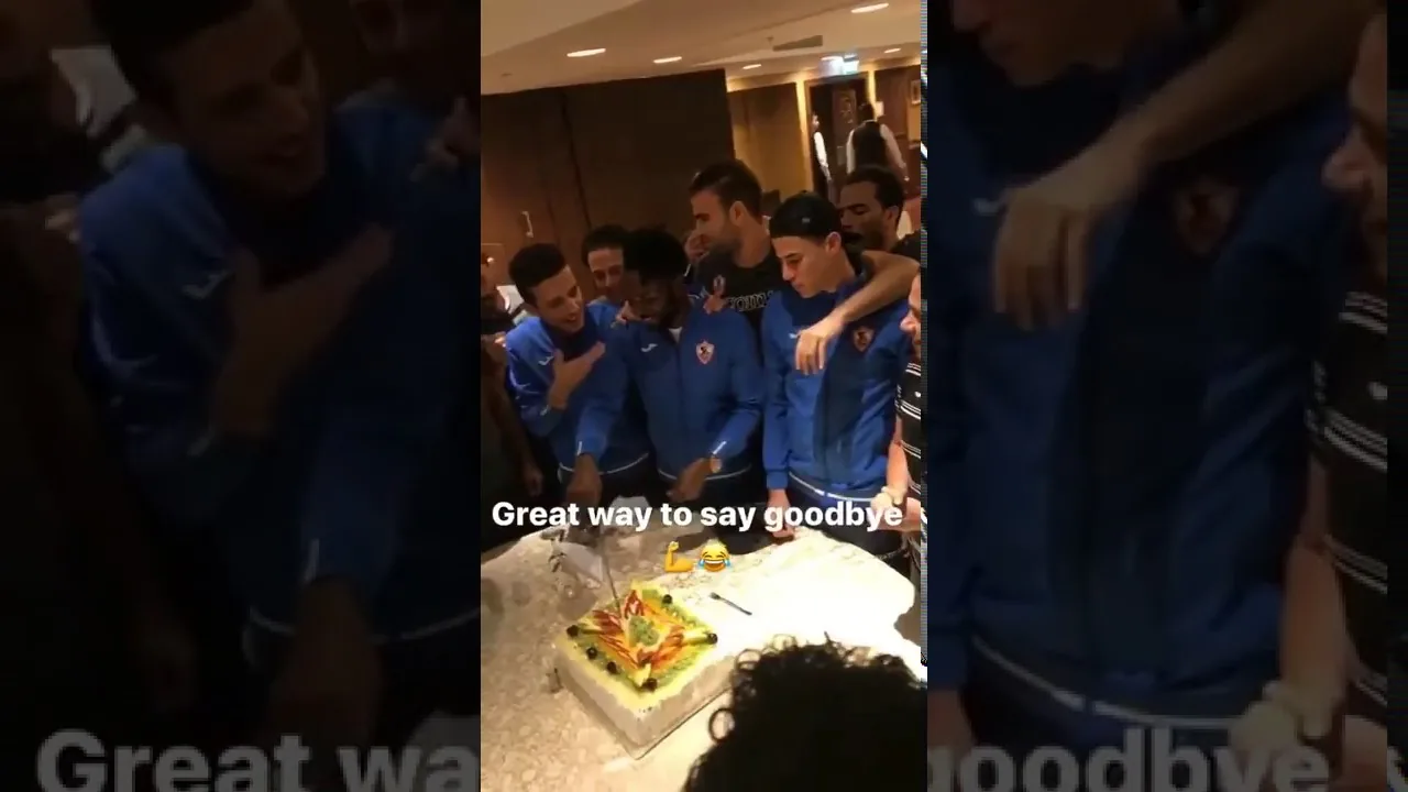 شاهد فيديو فاضح لاعبو الزمالك يودعون مصطفى فتحي وستانلي بألفاظ خارجه بطريقة احتفالية .. صدمة