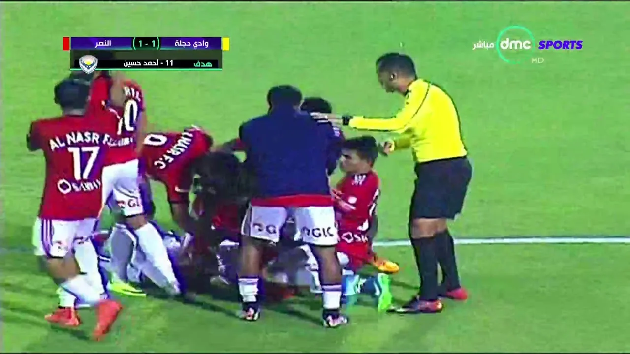 شاهد لاعب النصر يحرز هدف عالمي في الوقت القاتل ويصعق العالمي ميدو قائد وادي دجلة في صدمة كبيرة في اللحظات الأخيرة