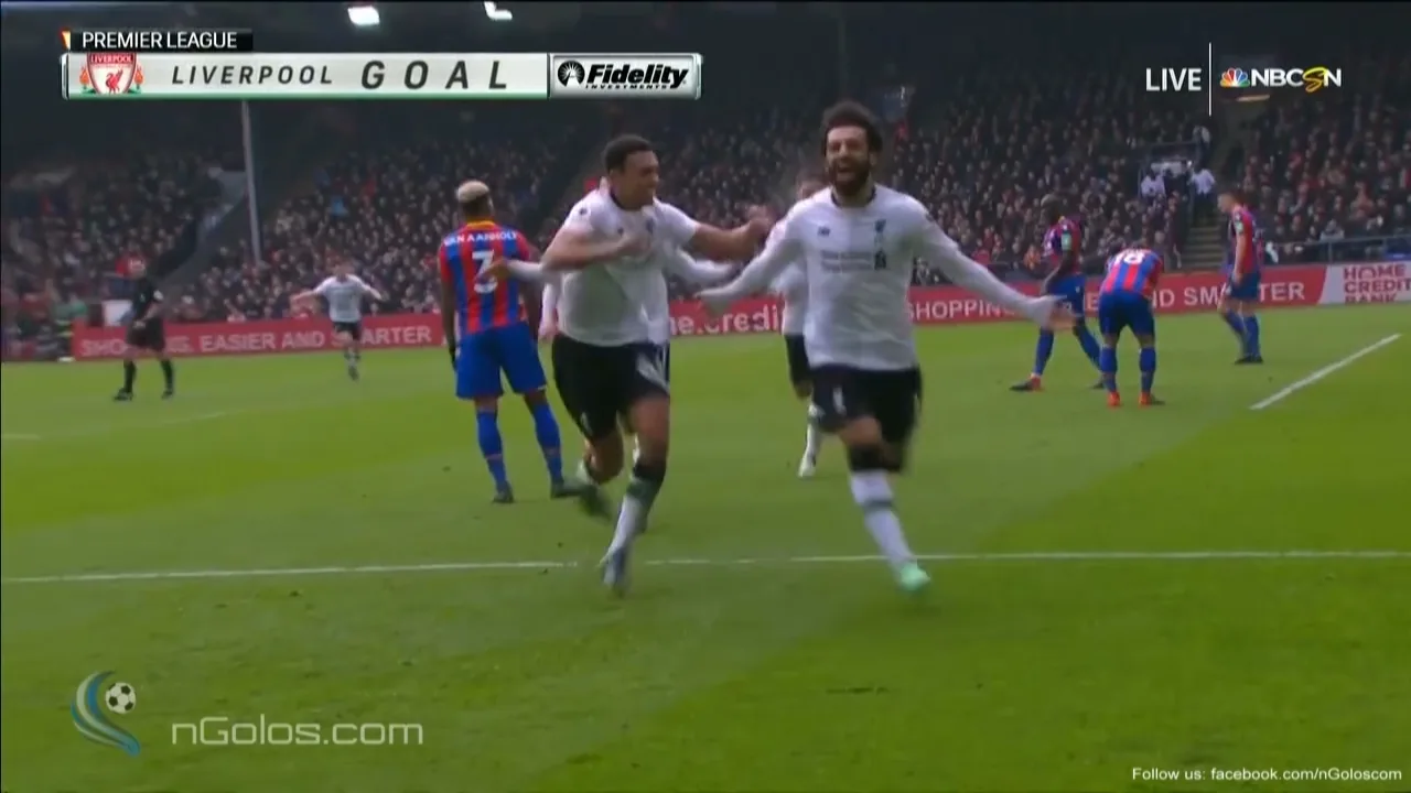 شاهد كالعادة محمد صلاح يحرز هدف الفوز لليفربول على كريستال بالاس ويواصل تصدره لهدافين الدوري الانجليزي